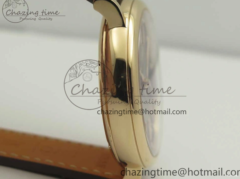 MIROTIME 0419 SportInspired Portofino IW458101 RG MK 1:1 Best Edition Gray Dial On Brown Leather Strap MIYOTA 7165